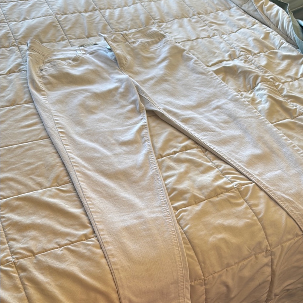 Democracy Cream Ankle Cropped Jeans